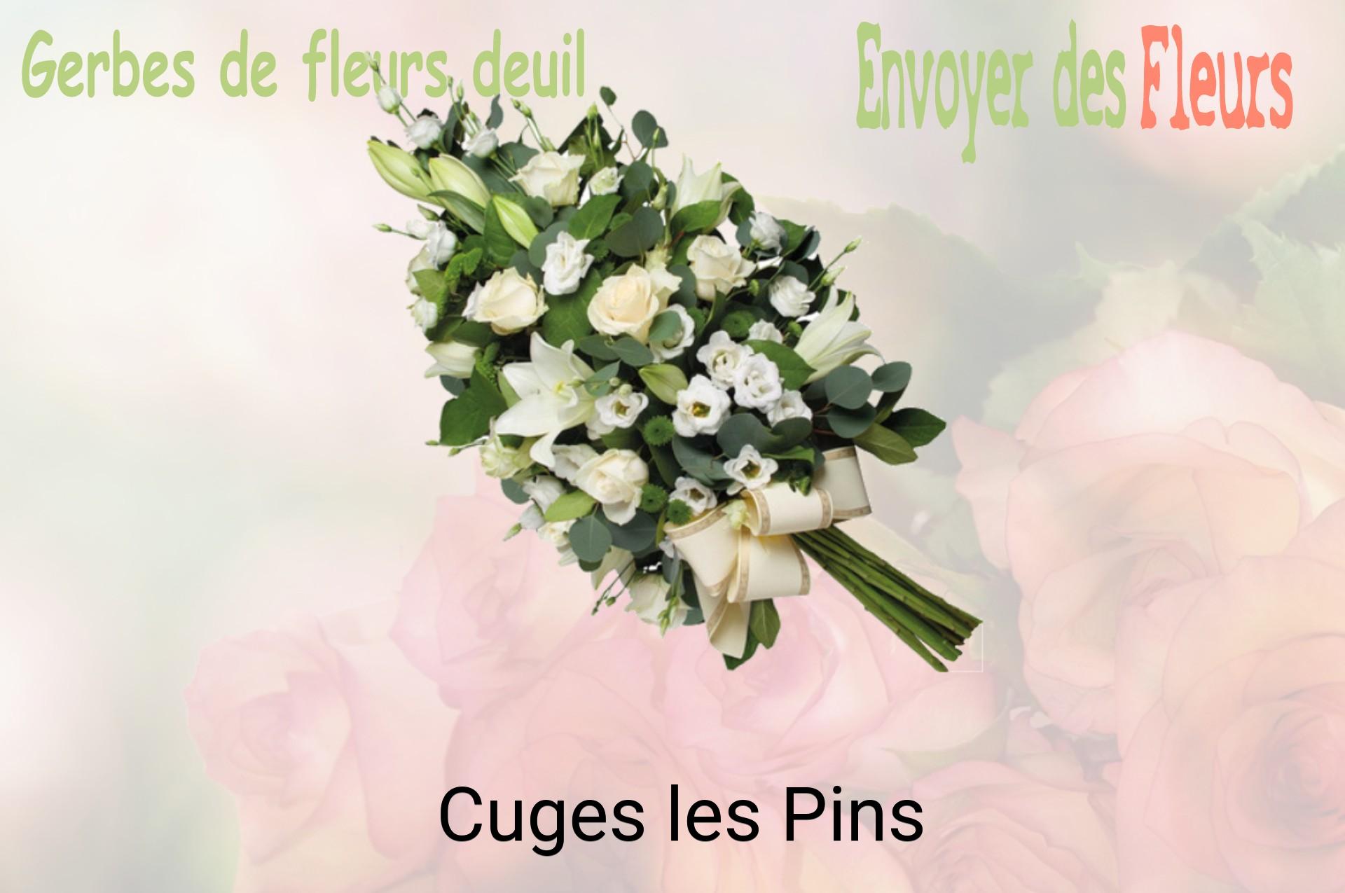 Gerbe de fleurs de deuil livrée à Cuges-les-Pins